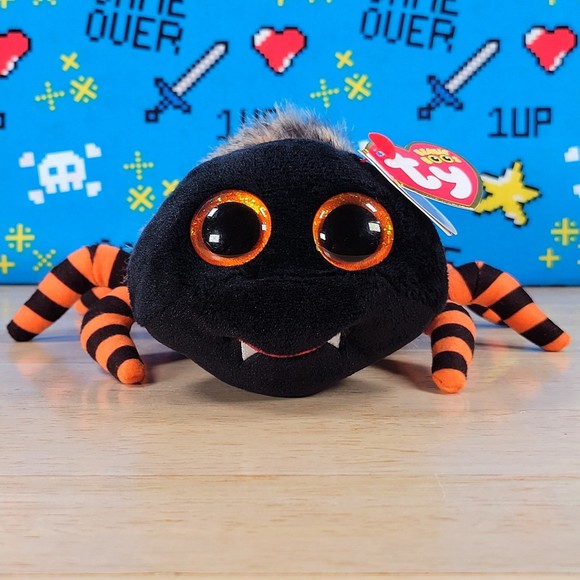 Ty Beanie Boos Ingrum the Spider 6" UltraSoft Stuffed Halloween Toy Plush NWT - Picture 1 of 12